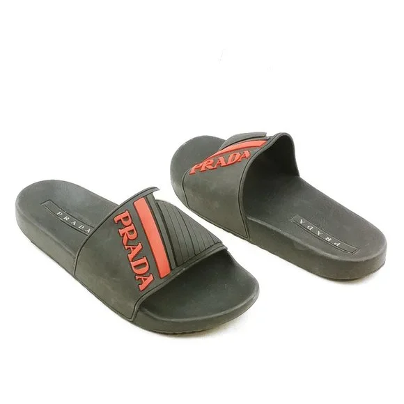 Prada | Shoes | Prada Mens Black Slides Size 7 Posh7 | Poshmark display picture 3